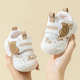 Xi'er toddler shoes for men and women in autumn, non-slip soft sole front shoes, baby shoes, children's shoes, breathable sports toddler shoes, snail, light brown, size 16, inner length 12cm