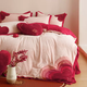 Yusenyi high-end love wedding milk velvet four-piece set wedding pure cotton baby coral velvet quilt cover thickened sheets Heart to Heart YS autumn and winter milk velvet 1.5m bed suitable for 200x230cm quilt core + four-piece set