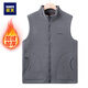 Xiaofu dad's winter warm vest zipper middle-aged and elderly men's base layer cold-resistant cardigan vest vest top waistcoat