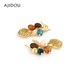 AJIDOU Ajidou Earrings Women's Dopamine Exaggerated Shell Earrings Hook Drop Holiday Style Sparkling Earrings Accessories Versatile