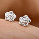 KZD Old Phoenix OFK new style 9999 sterling silver earrings, feminine rose flower silver earrings and earrings, gift to mom, anti-proof, curved hook, pure silver earrings // high quality // certificate sent, 6.239 grams is coming, the event is only one day
