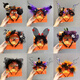 Zi Jiafu Halloween headband hair accessories pumpkin bear bow headband funny party devil decoration spider adult headband 7# glow-pumpkin cone hat ear headband