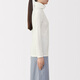 MUJI Women's Thick Cotton High Collar Long Sleeve T-Shirt Tops Bottoming Shirt Women's Style Fall 25 FCD15C5A Off-White M (160/84A)