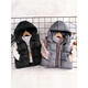G.DUCKKIDS children's vest boys autumn and winter new down cotton thickened hooded vest vest girls medium and large children's cotton jacket hot sale black 150 height 140-150cm age 9-10 years old