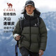 Camel (CAMEL) Camel Volcano Women's Bread Jacket Men's Winter Hooded Thickened Warm White Duck Down Short Down Jacket