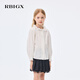 RBIGX children's clothing lace collar long-sleeved shirt sweet top white 150