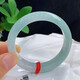 Fa Laier ice jade bracelet Myanmar genuine jade bracelet ice waxy light green floating flower high ice jade bracelet gift light green 56mm ring