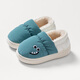 Pig Daddy Children's Cotton Slippers Boys Autumn and Winter Indoor Bag Heel Anti-Slip Warm Girls and Baby Outerwear Cotton Shoes Blue 22