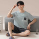 
LangSha Cotton Pajamas Men's Spring and Summer 2025 New High-end Loose Comfort Soft Home Suit Set 16790 L
