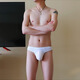 New men's thong ice silk sexy convex low waist solid color seamless underwear white M