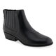 AEROSOLES Women's Claus Ankle Boots Black Two-Tone Waxed Leather 7 Wide