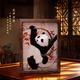 Lilly Chengdu Shu Embroidery Double-sided Panda Embroidery Ornaments Chinese Characteristics Gifts for Foreigners to Commemorate Foreign Exchanges in Chengdu Shu Embroidery - Ancient Shu Art Frame Life Panda