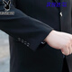 Playboy (PLAYBOY) plus size suit men's suit plus fat plus fat business formal suit jacket wedding dress professional wear autumn two-button large size black single suit top + tie XL recommended 120-140Jin Jin equals 0.5 kg