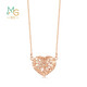 Chow Sang Sang 18K rose gold love secret heart-shaped necklace pendant for women K gold 90365N price 47 cm