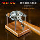 NEOUZA Xinze Press Powder Stand Italian Coffee Handle Bracket Powder Distributor Press Powder Hammer Base Solid Wood Stainless Steel 51mm-Metal Press Powder Stand