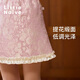 Little Naive girls three-dimensional jacquard ear skirt autumn and winter children's skirt apricot 150