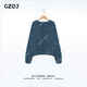 GZQJ Lazy Life Sheep Wool Brushed Round Neck Autumn and Winter Women's Sweater Women's 2025 New Winter 6450 Blue M 38 Recommended 120-140 Jin Jin equals 0.5 kg