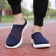 Ältere Schuhe, halbe Hausschuhe, extra große Größe, die nicht rutschfeste Soft-Sohle-Lenkschuhe, laufende Sportschuhe, Herrenschuhe, Mutterschuhe, Qiu 9910-Dark Blue Orange 41
