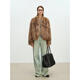 Msbeast Beast Miss Imported Blue Fox Kan Hair Smilkty V-Chille Fox Fur Coat Women | Trituración huayingyue smiltty ámbar brown m
