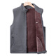 Xiaofu dad's winter warm vest zipper middle-aged and elderly men's base layer cold-resistant cardigan vest vest top waistcoat