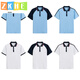 ZKHE校服初中学生夏季短袖套装小学生班服T恤POLO衫高中生蓝白毕业服 蓝色套装【短 袖+裤子】15882 XXS 120码