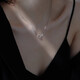 Pt950 platinum necklace for women, I will have you for the rest of my life, diamond clavicle chain, Xia 520, as a Chinese Valentine's Day gift for my girlfriend, Platinum necklace for the rest of my life, I will have you.
