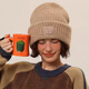 Dusenna large head circumference woolen hat winter women's warm wool pile hat showing face small outdoor cold hat knitted hat