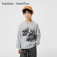 Balabala children's clothing, boys' sweatshirt, autumn style, medium and large children's round neck long-sleeved top, fashionable printing and comfortable 202324121104