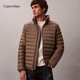 Calvin KleinJeans autumn and winter men's business casual youth commuter ck thin stand-up collar rib quilted cotton jacket