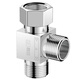 Haili all-copper four-point three-way faucet one in two out 4 washing dishwasher water pipe angle valve three-way joint water distributor 28T