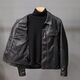 Velvet thickened leather jacket men's autumn and winter new Korean style slim youth lapel casual motorcycle leather jacket men's trendy black plus velvet XL XL recommended size 115--130Jin Jin equals 0.5 kg