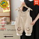 G.DUCKKIDS baby overalls winter 2025 autumn and winter models for boys and girls corduroy overalls baby fashionable jumpsuits trendy beige (plus thin velvet) 90 Recommended height is about 80 cm (can be opened)