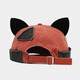 Real Vision Retro Fox Ear Landlord Hat Women's Trendy Washed Splicing Old Melon Skin Hat Brimmless Hip-Hop Personalized Student Hat Black One Size 54-58