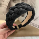 Bai Shilin's autumn and winter super wide-brimmed large braided hair hoop for face washing and hair binding to cover gray hair, headband and high skull hairpin headband for women. Autumn and winter super wide-brimmed braided large hair hoop.