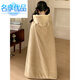 Famous and high-quality cute student lunch nap shawl cloak blanket thickened office nap blanket sofa blanket confinement cloak blanket plus velvet shawl deer-gray 130 and above song storage