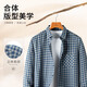 Rich 100% cotton double-sided brushed autumn men's shirt men's long-sleeved warm plaid soft waxy skin-friendly men's shirt