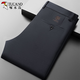 Pájaro carpintero No planchar pantalones para hombres de primavera y otoño e invierno nuevos puestos de traje casual heterosexual pantalones de hombres sueltos y estiramientos largos Men 686a negro [tira individual regular] 33 (125-135Jin [Jin equivale a 0.5 kg])