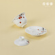 Yue Ji Kiln Shishi Ruyi Mutton Fat Jade Porcelain Covered Bowl Small Set (Master Cup Version)