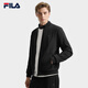 FILA Official Men's Woven Jacket 2025 Winter New Business Commuting Jacket Basic Casual Jacket True Black-BK L 175/96A/L