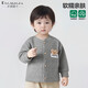 Duoxiluka baby coat spring and autumn velvet clothes children's coats boys and girls tops lucky bear-hemp gray 90