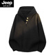 JEEP SPIRIT American Henry Collar Hooded Sweater Men's Lazy Autumn and Winter New Loose Knitted Sweater Casual Jacket Misty Black Gray XL 120-140Jin Jin is equal to 0.5 kg