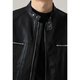 Falling Men's New Leather Jacket Stand Collar Fashionable Loose Design Trendy Casual Spring and Autumn Top Jacket Men Black M