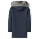 BABOCHEN's new fur-integrated men's Haining Pagoda mid-length winter coat with removable lining mink fur coat, navy blue (rabbit fur lining/sleeves with cotton) L Recommended weight 100Jin Jin is equal to 0.5kg -125Jin Jin is equal to 0.5kg