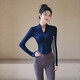 LULULOMDDW2025 New Lightweight Breathable Yoga Wear Women's Pilates Training Fitness Jacket Top Sports Jacket Navy Blue S