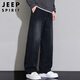 JEEP SPIRIT Jeep casual pants men's pants men's wide-leg straight spring and summer high-end loose trend American machete pants