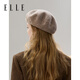 ELLE beret women's autumn and winter elegant octagonal hat retro versatile painter's hat fashionable beret hat one size fits all classic black
