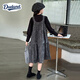 Dudant international brand girls' dress spring and autumn 2025 new children's long-sleeved princess dress autumn big children's girl suspenders alpaca shark pants + black inner + gray skirt 120 cm recommended height around 115