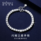 Shengshi Qiyuan platinum bracelet for women pt950 genuine platinum bracelet for women new shining star bracelet birthday gift for girlfriend 7-7.6g/length 16.5-19cm adjustable