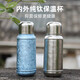 Titanium Cup Pure Titanium Stewed Tea Thermos Cup Men's and Women's Water Cup Outdoor Portable Kettle with Lid Filter Healthy Tea Making Titanium Kettle Big Ice Flower Blue