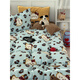 Mercury series ins cool leopard print cat milk velvet thickened four-piece set dopamine double-sided coral velvet quilt cover cartoon three-piece set velvet-mixed leopard print cat blue 1.2m bed sheet three-piece set (quilt cover 150*200cm)